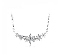 QSYJCCXD Éblouissant clair avec un collier pendentif à fleurs de marguerite pour les femmes en fiançailles de mariage en chaîne de liaison bijoux