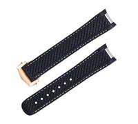 QSYJCCXD EXTRIEUR CURVE FLUOR DU CASSION POUR OMEGA STRAP SEAMASTER 300 Aqua Terra AT150 8900 STRAPE SOFD METT