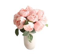 QSYJCCXD Fleurs artificielles et vases avec des vases en céramique Rose Rose Hydrangea Hydrangea Naturel Faux Fleur Bouquet de Mariage décoration Table Centrale