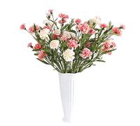 QSYJCCXD Fleurs artificielles pour la décoration Carnation de Fleurs artificielles avec Vase en céramique Fleurs artificielles pour décoration intérieure Artificielle Fleur Artificielle, d, b