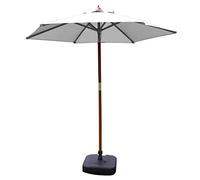 QSYJCCXD Garden Parasols Parasols 7 'Garden de patio, parapluie de table ronde avec support en bois massif, parfait pour la cour extérieure, plage, camping, côté piscine Bonnes parasols extérieurs
