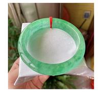 QSYJCCXD Haute glace Florer Fleur Jadeite Bangle Advanced Rare A Goods Bracelet Jade Natural Femmes (55-56 mm)