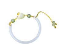 QSYJCCXD HETIAN JADE JADE Hand Rope Bracelet Feme Feme Feme Silver Life Bracelet