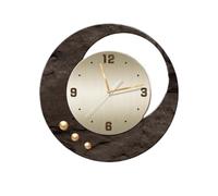 QSYJCCXD Horloge Murale Salon Salon Horloge Peinture décorative Combinaison Table muet Art Mural Suspendu (Taille: 40 cm)
