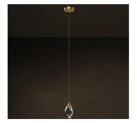 QSYJCCXD Lampe en cuivre escalier Long Lustre Moderne Simple Duplex Villa Plate escalier Rotatif lumière Luxe Cristal, Plafond Pendant légère légère