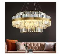 QSYJCCXD LED Rond DIMMable Plafond Chandelier Restaurant Salon Chandelier Gold Luxury Ayémordial, Plafond Pendant Light Pendant Light