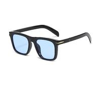 QSYJCCXD Lunettes de soleil carrées anti-rayons bleus 2025 pour hommes et femmes, lunettes anti-lumière bleue, lunettes de soleil en métal polygone, 2, Taille unique