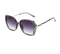 QSYJCCXD Lunettes de soleil carrées tendance pour femme - Style tendance - Nuances vintage - UV400 - Streetwear, Gris/transparent, Taille unique