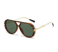 QSYJCCXD Lunettes de soleil classiques ovales rétro en métal pour femmes et hommes - Style vintage - Monture d'été tendance - Lunettes UV 400 nuances, c2, Taille unique
