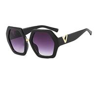 QSYJCCXD Lunettes de soleil de luxe classiques à grande monture pour femmes et hommes, tendance, vintage, populaire, voyage, surdimensionnées, UV400, c2, Taille unique