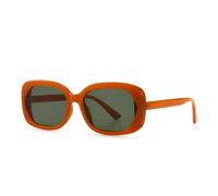 QSYJCCXD Lunettes de soleil rétro carrées ovales étroites pour femmes mode gelée couleur lunettes hommes bleu jaune lunettes de soleil nuances UV400, c2, Taille unique