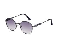 QSYJCCXD Lunettes de soleil rondes vintage avec monture en métal pour homme et femme, C4 Dégradé Violet, Taille unique