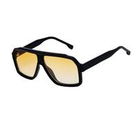 QSYJCCXD Lunettes de soleil surdimensionnées pour homme et femme - Style rétro - Pour conduite en plein air - UV400, C2 noir et jaune, Taille unique