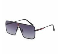 QSYJCCXD Lunettes de soleil surdimensionnées pour homme - Style punk - Monture en métal - Anti-UV400, C2 Noir Gris, Taille unique