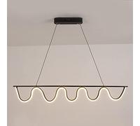 QSYJCCXD Luxury Metal Dining Room Chandelier LED STEPless Dimmables Lights Simple Long Curve Plafond Éclairage intérieur décor intérieur Suspendu Lustre Assillatures d'éclairage réglable, Suspension