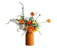 QSYJCCXD Mini Artificielle de Bouquet de Soie de Fleur Artificielle Ensemble de Fausse décoration de Vase Fleurs décoration de Balcon pour la Maison pour Table de Bureau de Bureau décor de Bureau