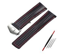 QSYJCCXD Modèle en fibre de carbone STRAPE DE CUIR VÉLICATION 20 mm 22m pour Tag He-Uer F1 Watch Band Wrist Wrists Band Watch Watch Bracelet