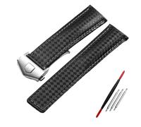 QSYJCCXD Modèle en fibre de carbone STRAPE DE CUIR VÉLICATION 20 mm 22m pour Tag He-Uer F1 Watch Band Wrist Wrists Band Watch Watch Bracelet