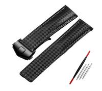 QSYJCCXD Modèle en fibre de carbone STRAPE DE CUIR VÉLICATION 20 mm 22m pour Tag He-Uer F1 Watch Band Wrist Wrists Band Watch Watch Bracelet