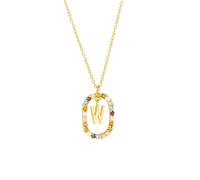 QSYJCCXD NOUVEAU 2025 925 STERLING Silver Gold Letters AZ AZ Initial MSCK Alphabet Pendere Long Chain Collier Say My Name Fine Decoration Bijoux Luxury With You Accessoires TRENDY BEST POUR CADE