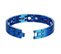 QSYJCCXD Nouveau 2025 BRACTIQUE Blue Unisex Men Men de 13 mm de chaîne en Acier Inoxydable Bracelets Male Punk HEILAILTH Energy for Decoration Jewelry Luxury Wit