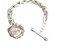 QSYJCCXD Nouveau 2025 Maichuang/Tibetan Silver incrusté Ward Off Evil Lion Bracelet Fashion Bangles Bangles Bijoux Exquis