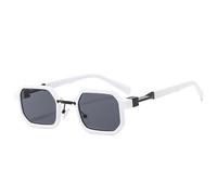 QSYJCCXD Nouveau 2025 Petites Lunettes de Soleil Punk Femmes Fashion Fashion Double Color Eardes de Lune