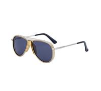 QSYJCCXD Nouveau 2025 SEAVEPUNK Oval SUMBERSES Men de Soleil Punk Verres de Soleil mâle Cadre de métal mâle Nuances UV400
