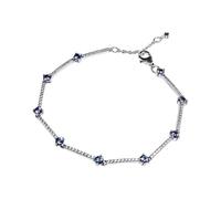 QSYJCCXD Nouveau 2025 Unisexe Femme Bijoux Faire des bracelets de bricolage pavé étincelant bleu bracelet Sterling Silver Bricol
