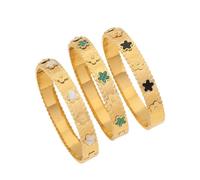 QSYJCCXD Nouveau 2026 316l Gift en acier inoxydable Mode Fine Bijoux 3 Colors Natural Seouls Flowers Fleurs Chaîne de charme Bracelets Braceuses pour femmes Décoration Luxury Best