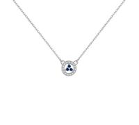 QSYJCCXD Nouveau 2026 Arrivée Unisexe Femmes 925 Sterling Silver CZ Collier de zircon Blue Original Advanced Fashion Luxury Party Birthday Bijoux de décoration Bijoux avec vos accessoires