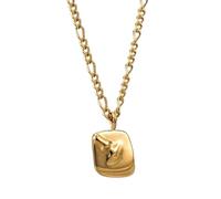 QSYJCCXD Nouveau 2026 Arrivée Unisexe pour la tendance 316L Face à corps en acier inoxydable Pendante Neckalce Femmes Gold Collier Collier étanche accessoires ACCESSOIRES DÉCORI