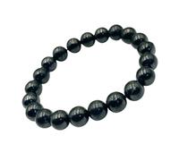 QSYJCCXD NOUVEAU 2026 PANGEM-1PCS 100% Bracelet Shungite Russie naturel, bijoux en pierre de pierre Gem 6 mm 8 mm 12 mm 14 mm riche en fullerènes décoration luxe avec vos accessoires