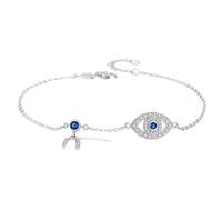 QSYJCCXD NOUVEAU 2026 Turc Lucky Blue Charm Link Bracelets For Women 925 Bracelet vintage Silver Silver Bijoux Luxury avec vous ACCESSOIRES CRÉATION