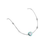 QSYJCCXD Nouveau 2026 Unisexe 925 Centres romantiques en argent sterling CZ CZ Green Bracelet Bracelet Link Link Chain pour femmes