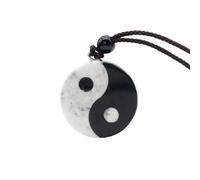 QSYJCCXD Nouveau 2026 Unisexe en huit diagramme en forme de cristal Fengsui Agate Tophus Collier rugue