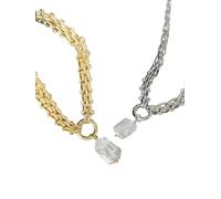 QSYJCCXD Nouveau 2026 Unisexe grand carré Natural Natural Natural Perle Perle Pendant