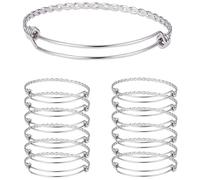 QSYJCCXD Nouveau 2026 Unisexe Stainles Stell 5pcs Lot en Masse en Vrac en Acier Inoxydable Bracelet Bracelet Bracelets Billets Billet de Bricolage de Bricolage de la Mode