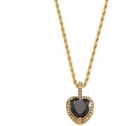 QSYJCCXD Nouveau 2026 Unisexe Stainles Stell en acier inoxydable Pvd Platage Coeur Forme Cumbique Zircon Pendant Collier Collier pour femmes