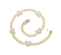 QSYJCCXD Nouveau 2026 VCT Monaco Chaîne Femme Elegant Heart 14K Gold plaqué cuivre Européen Bracelet Foft's Collier Gift de vacances