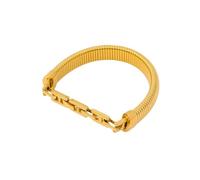 QSYJCCXD Nouveau bracelet de chaîne d'épissage en os de serpent en acier inoxydable Bracelet vintage d'épissage élastique pour femmes Hers Her Bijoux Résultats Accessoires Trends Créatif Créative