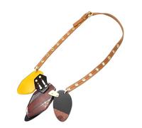 QSYJCCXD Nouveau collier de créateur de luxe 2026 pendentif collier en cuir en cuir en métal acrylique pour femmes accessoires bijoux accessoires de mode de mode cadeau créatif