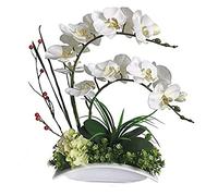 QSYJCCXD Orchidée Artificielle en céramique Pot décoratif Fausse Plantes