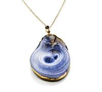 QSYJCCXD Pierre naturelle Collier en cristal onyx onyx Collier géométrique semi-gemme unisexe élégant Cristal naturel Onyx Garker