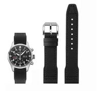 QSYJCCXD Pilot de vache en nylon haute densité pour IWC Mark Pilot Prince Bertolo Portugal Pliant Backle Watch Band 20 mm Bracelet Men's Nylon Cowhide en cuir STRAP