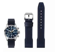 QSYJCCXD Pilot de vache en nylon haute densité pour IWC Mark Pilot Prince Bertolo Portugal Pliant Backle Watch Band 20 mm Bracelet Men's Nylon Cowhide en cuir STRAP