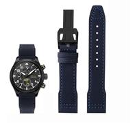 QSYJCCXD Pilot de vache en nylon haute densité pour IWC Mark Pilot Prince Bertolo Portugal Pliant Backle Watch Band 20 mm Bracelet Men's Nylon Cowhide en cuir STRAP