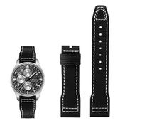 QSYJCCXD Pilot de vache en nylon haute densité pour IWC Mark Pilot Prince Bertolo Portugal Pliant Backle Watch Band 20 mm Bracelet Men's Nylon Cowhide en cuir STRAP
