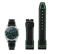 QSYJCCXD Pilot de vache en nylon haute densité pour IWC Mark Pilot Prince Bertolo Portugal Pliant Backle Watch Band 20 mm Bracelet Men's Nylon Cowhide en cuir STRAP