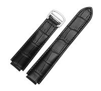 QSYJCCXD Pour les bracelets Couleur de qualité authentique bande de surveillance en cuir déploiement Boucle de boucle bracelet en cuir